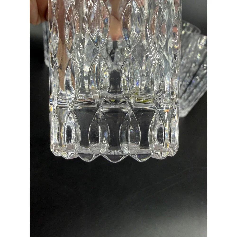 MIKASA AUSTRIAN Cut CRYSTAL-Set 6 Teardrop Highball Glasses Cups